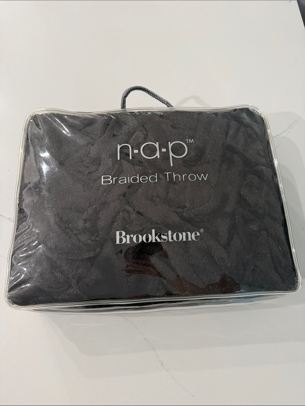 Brookstone Nap Deluxe Braided Throw-50x70 inches-Authentic-Brand New
